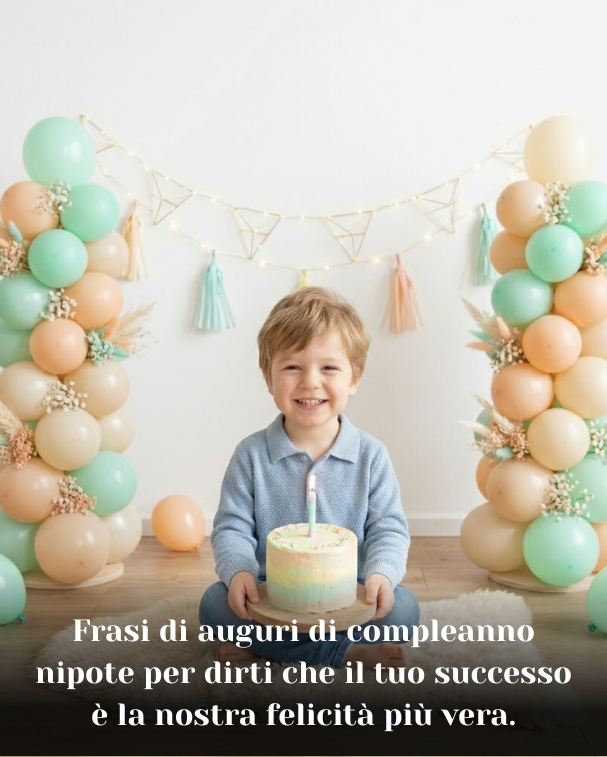 Frasi di auguri di compleanno nipote per dirti che il tuo successo è la nostra felicità più vera