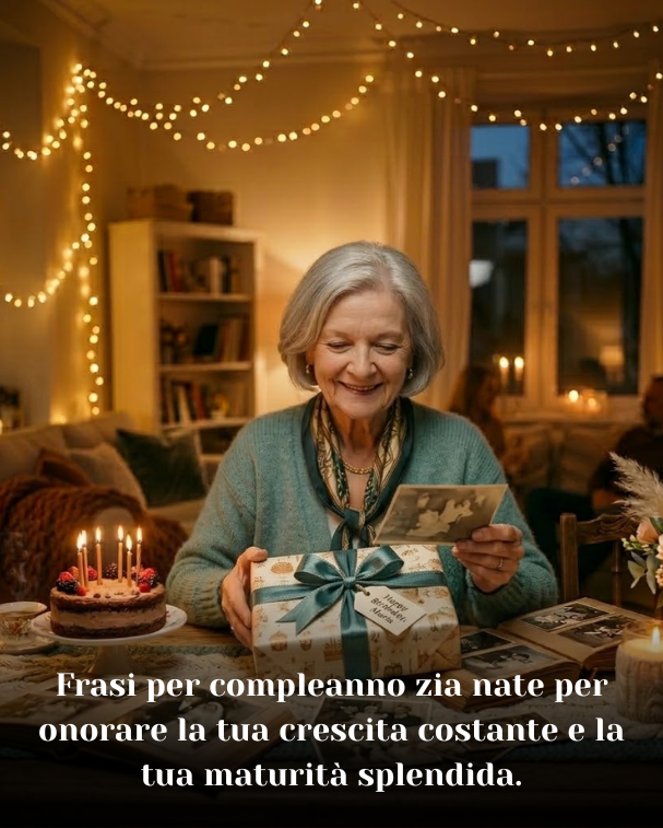Frasi per compleanno zia nate per onorare la tua crescita costante e la tua maturità splendida