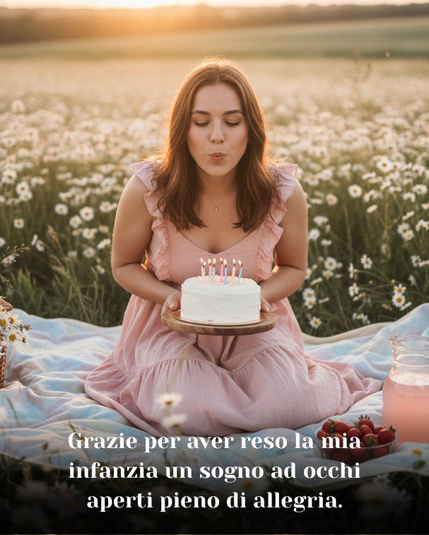 Grazie per aver reso la mia infanzia un sogno ad occhi aperti pieno di allegria