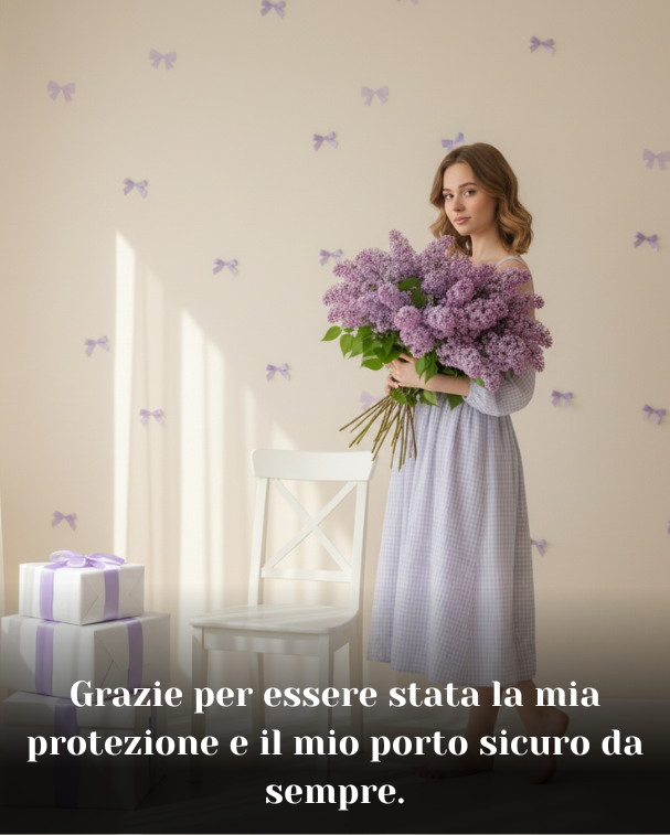 Grazie per essere stata la mia protezione e il mio porto sicuro da sempre