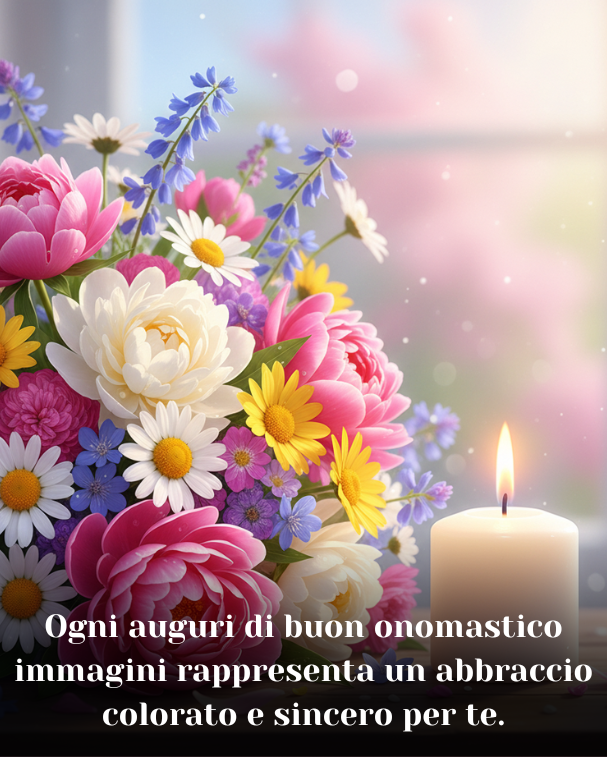 Ogni auguri di buon onomastico immagini rappresenta un abbraccio colorato e sincero per te