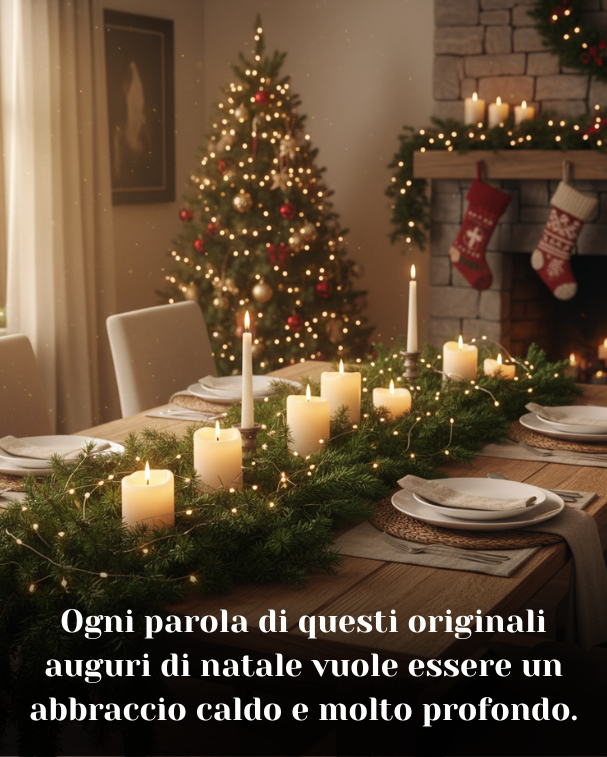 Ogni parola di questi originali auguri di natale vuole essere un abbraccio caldo e molto profondo