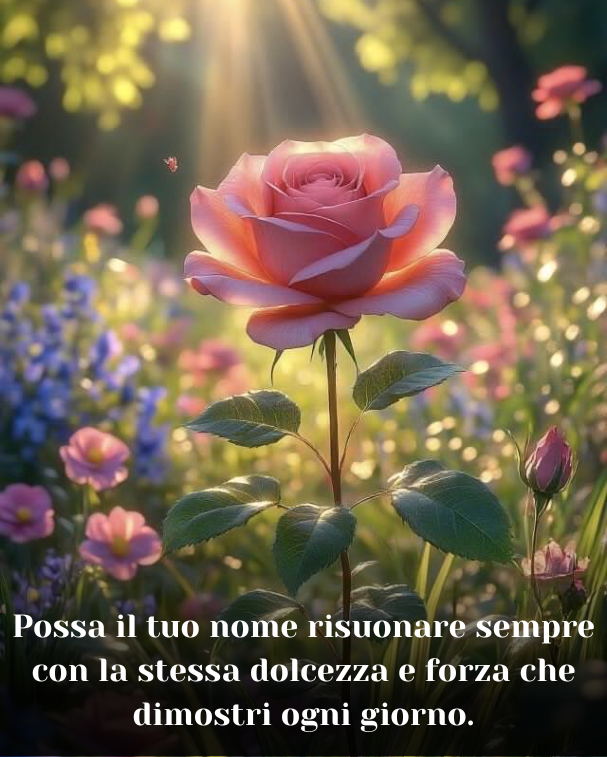 Possa il tuo nome risuonare sempre con la stessa dolcezza e forza che dimostri ogni giorno