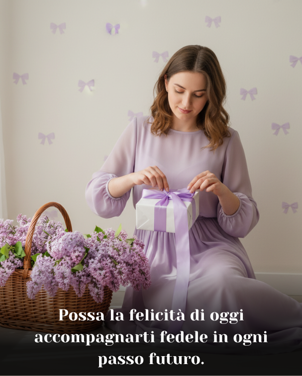 Possa la felicità di oggi accompagnarti fedele in ogni passo futuro