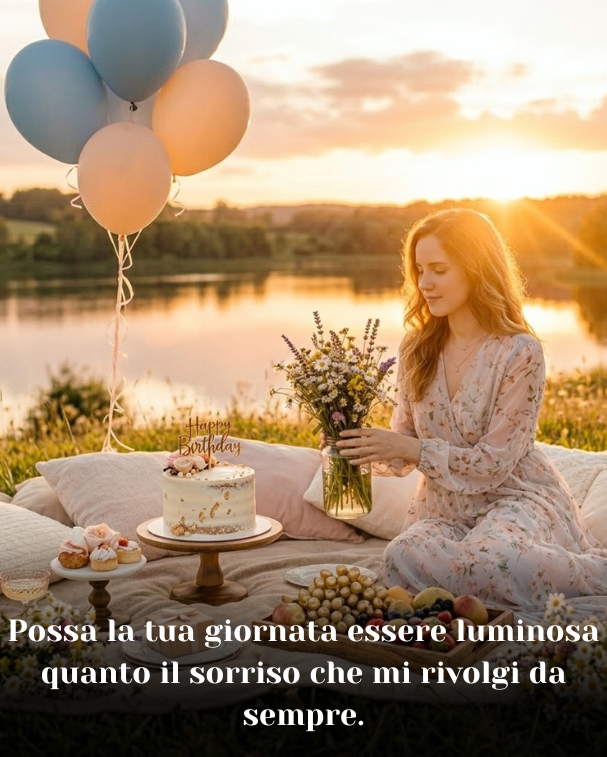 Possa la tua giornata essere luminosa quanto il sorriso che mi rivolgi da sempre