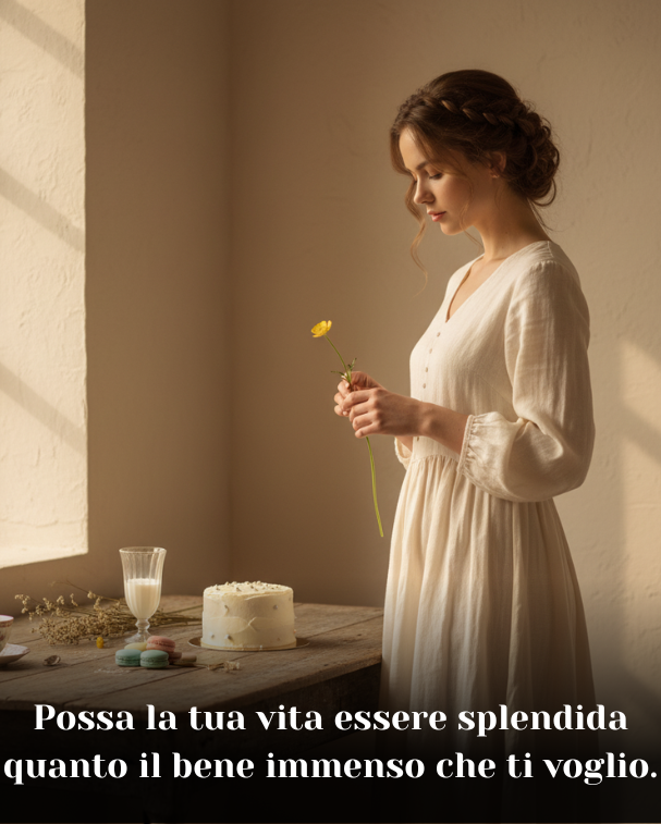 Possa la tua vita essere splendida quanto il bene immenso che ti voglio