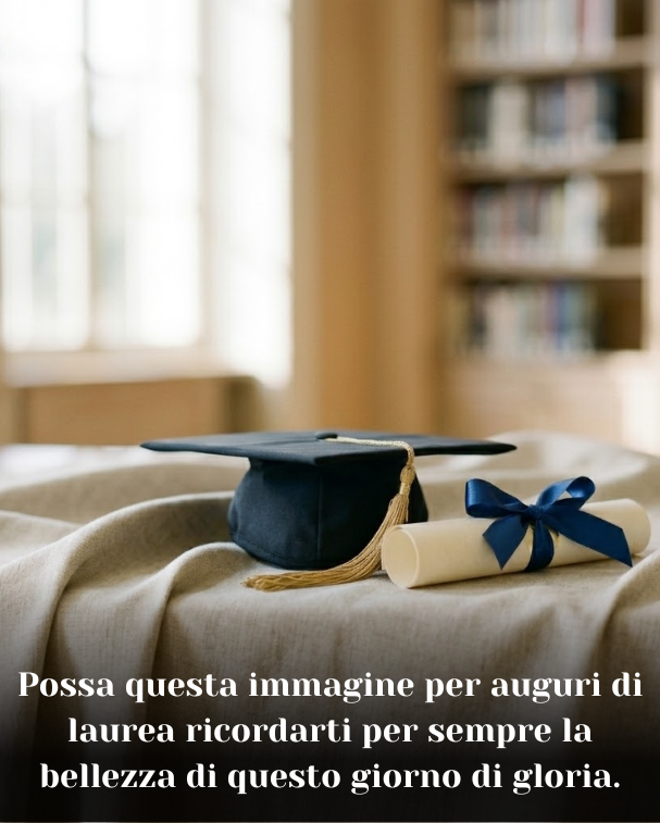 Possa questa immagine per auguri di laurea ricordarti per sempre la bellezza di questo giorno di gloria