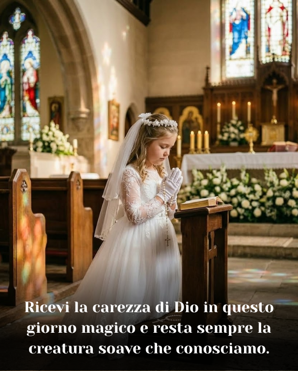 Ricevi la carezza di Dio in questo giorno magico e resta sempre la creatura soave che conosciamo