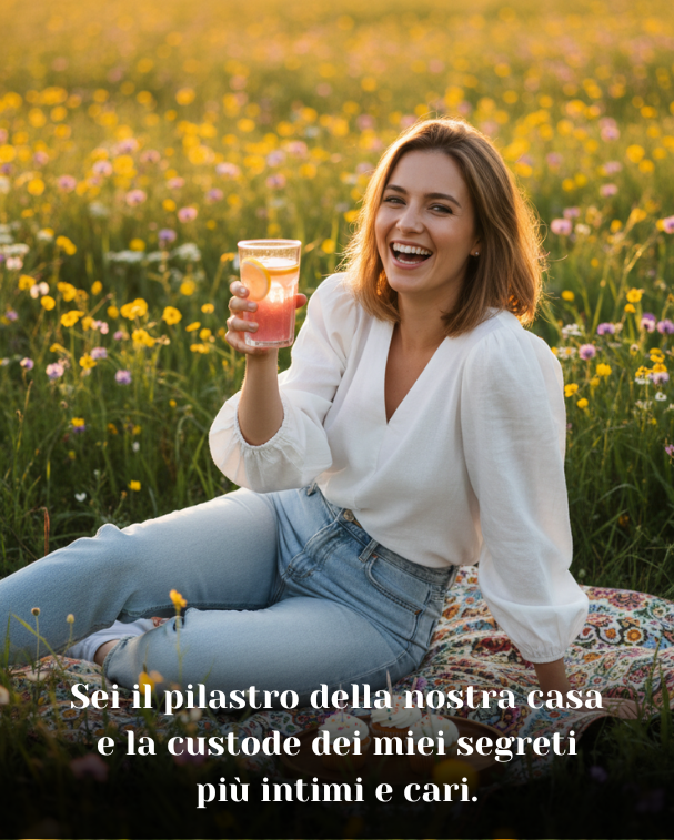 Sei il pilastro della nostra casa e la custode dei miei segreti più intimi e cari