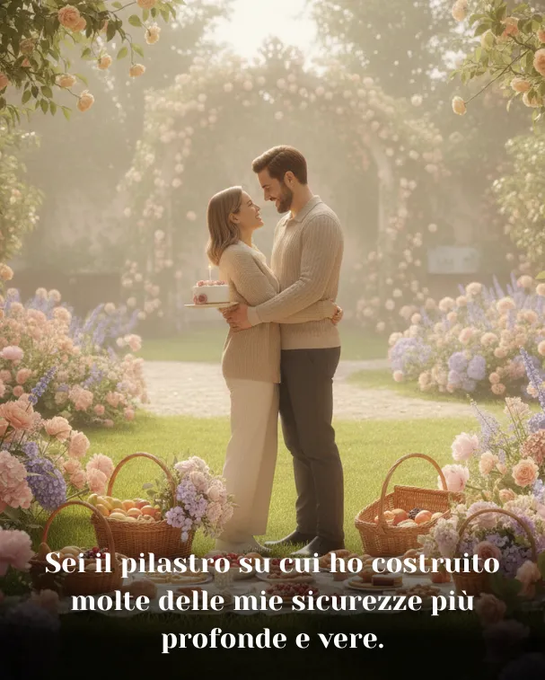 Sei il pilastro su cui ho costruito molte delle mie sicurezze più profonde e vere