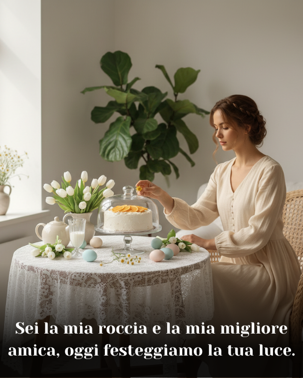 Sei la mia roccia e la mia migliore amica, oggi festeggiamo la tua luce