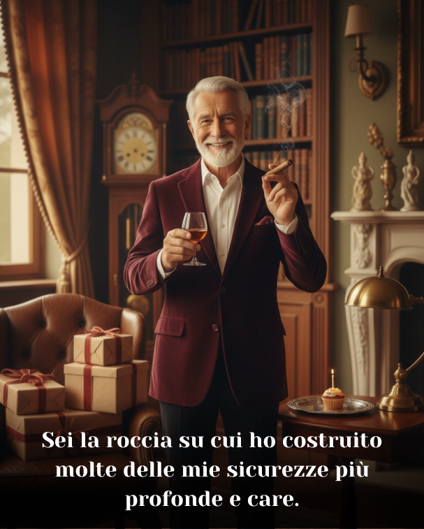 Sei la roccia su cui ho costruito molte delle mie sicurezze più profonde e care