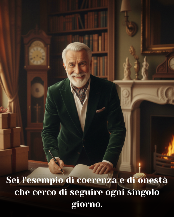 Sei l'esempio di coerenza e di onestà che cerco di seguire ogni singolo giorno