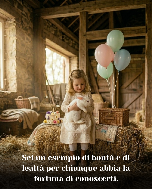 Sei un esempio di bontà e di lealtà per chiunque abbia la fortuna di conoscerti