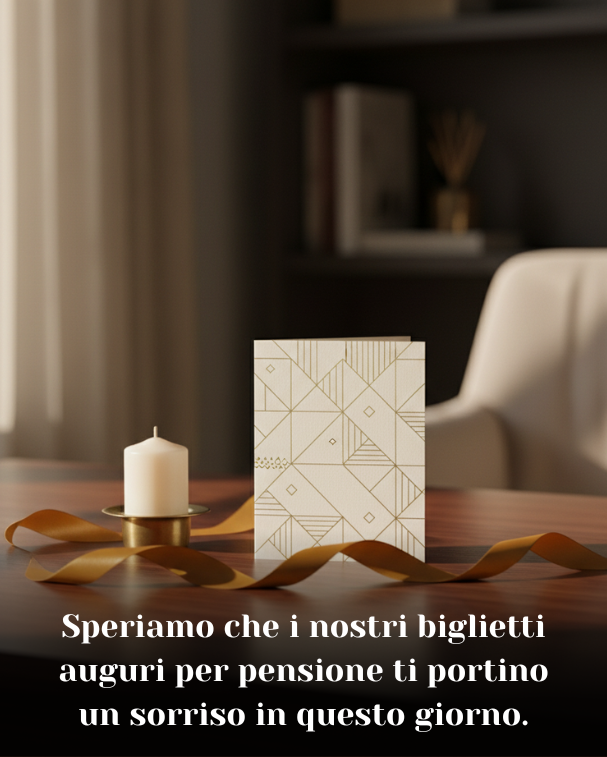 Speriamo che i nostri biglietti auguri per pensione ti portino un sorriso in questo giorno