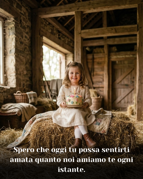 Spero che oggi tu possa sentirti amata quanto noi amiamo te ogni istante