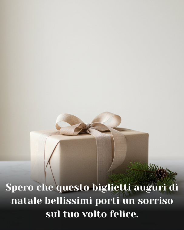 Spero che questo biglietti auguri di natale bellissimi porti un sorriso sul tuo volto felice