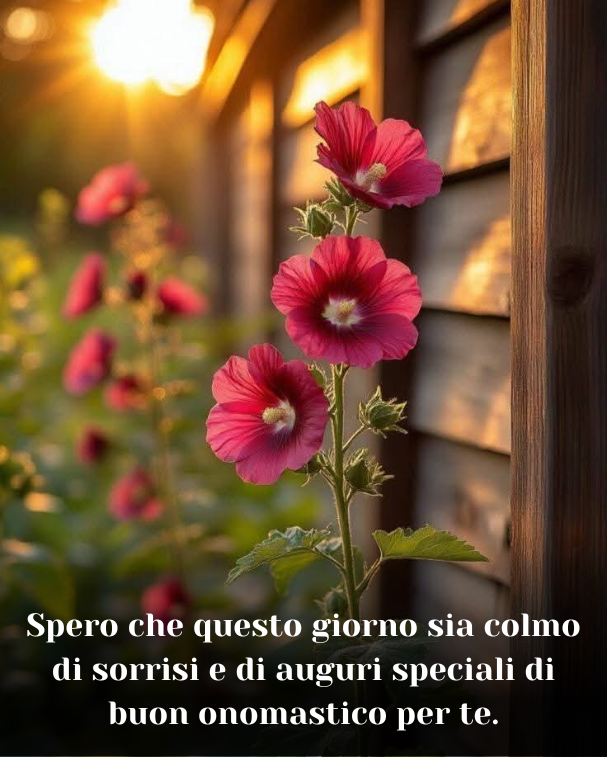 Spero che questo giorno sia colmo di sorrisi e di auguri speciali di buon onomastico per te