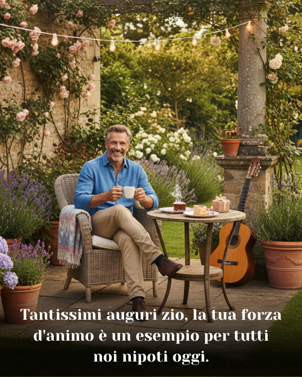 Tantissimi auguri zio, la tua forza d'animo è un esempio per tutti noi nipoti oggi