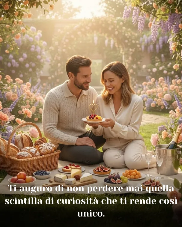 Ti auguro di non perdere mai quella scintilla di curiosità che ti rende così unico