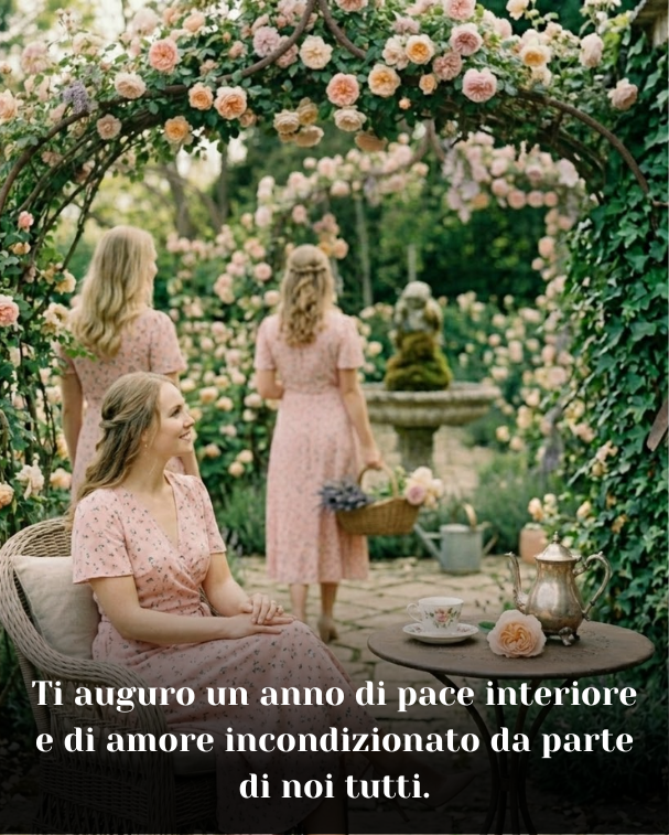 Ti auguro un anno di pace interiore e di amore incondizionato da parte di noi tutti