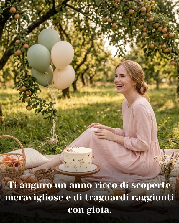 Ti auguro un anno ricco di scoperte meravigliose e di traguardi raggiunti con gioia