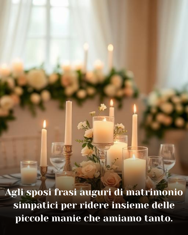 Agli sposi frasi auguri di matrimonio simpatici per ridere insieme delle piccole manie che amiamo tanto