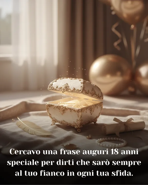 Cercavo una frase auguri 18 anni speciale per dirti che sarò sempre al tuo fianco in ogni tua sfida