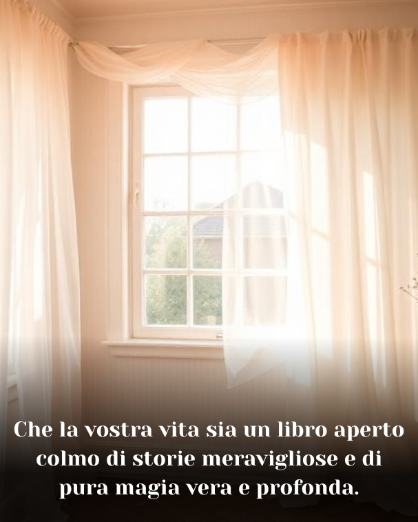Che la vostra vita sia un libro aperto colmo di storie meravigliose e di pura magia vera e profonda