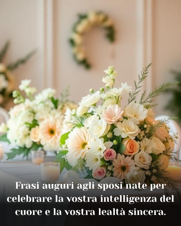 Frasi auguri agli sposi nate per celebrare la vostra intelligenza del cuore e la vostra lealtà sincera