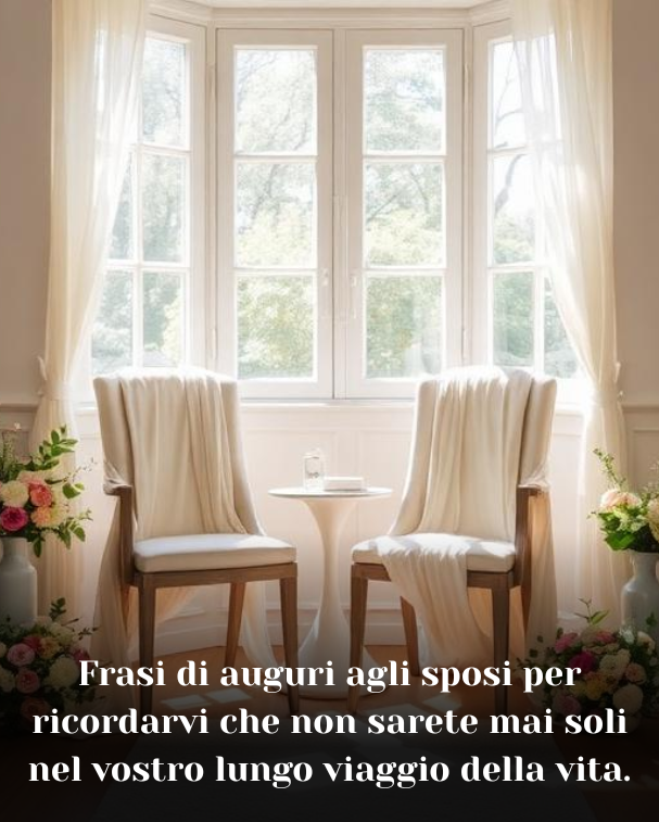 Frasi di auguri agli sposi per ricordarvi che non sarete mai soli nel vostro lungo viaggio della vita