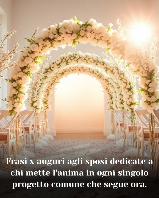 Frasi x auguri agli sposi dedicate a chi mette l'anima in ogni singolo progetto comune che segue ora