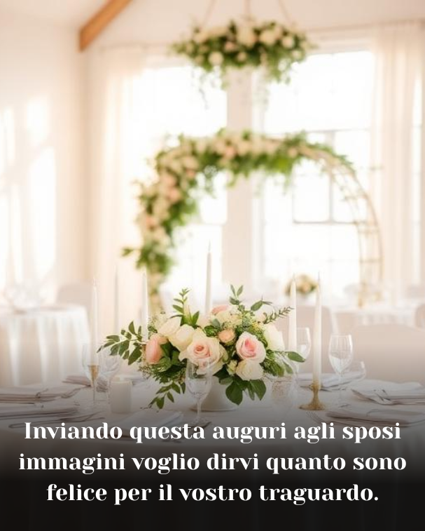 Inviando questa auguri agli sposi immagini voglio dirvi quanto sono felice per il vostro traguardo