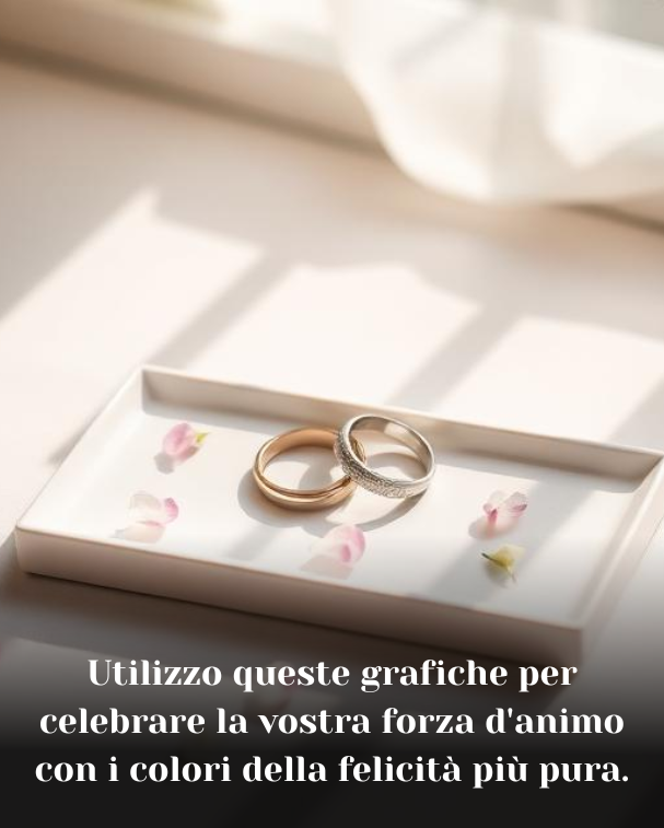 Utilizzo queste grafiche per celebrare la vostra forza d'animo con i colori della felicità più pura