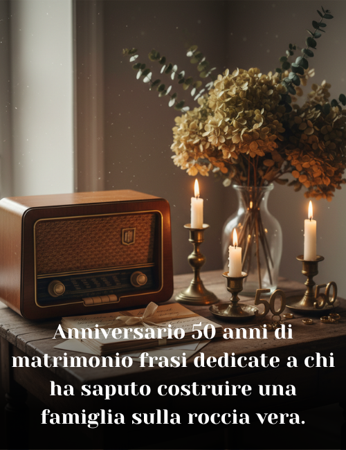 Anniversario 50 anni di matrimonio frasi dedicate a chi ha saputo costruire una famiglia sulla roccia vera