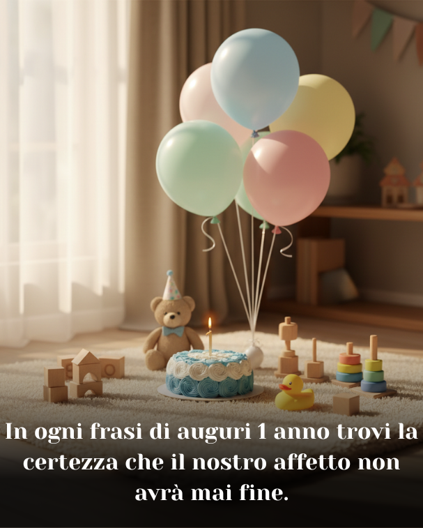 In ogni frasi di auguri 1 anno trovi la certezza che il nostro affetto non avrà mai fine