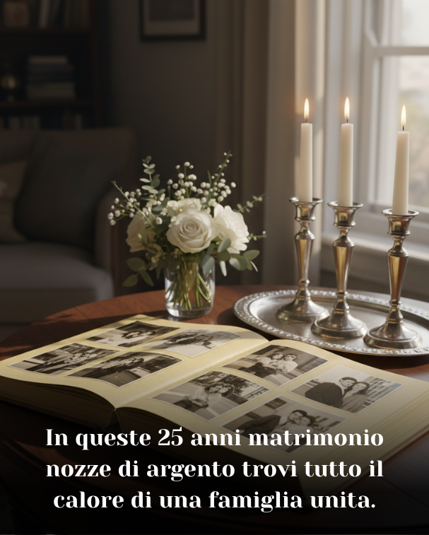 In queste 25 anni matrimonio nozze di argento trovi tutto il calore di una famiglia unita