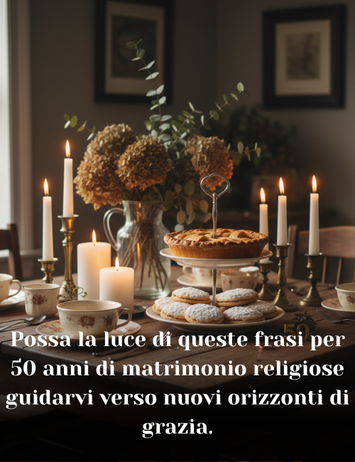 Possa la luce di queste frasi per 50 anni di matrimonio religiose guidarvi verso nuovi orizzonti di grazia
