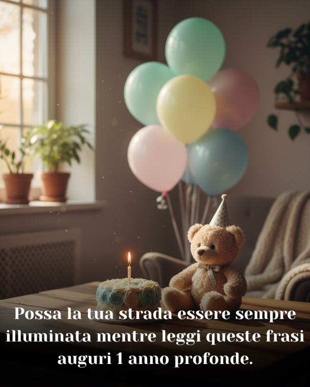 Possa la tua strada essere sempre illuminata mentre leggi queste frasi auguri 1 anno profonde
