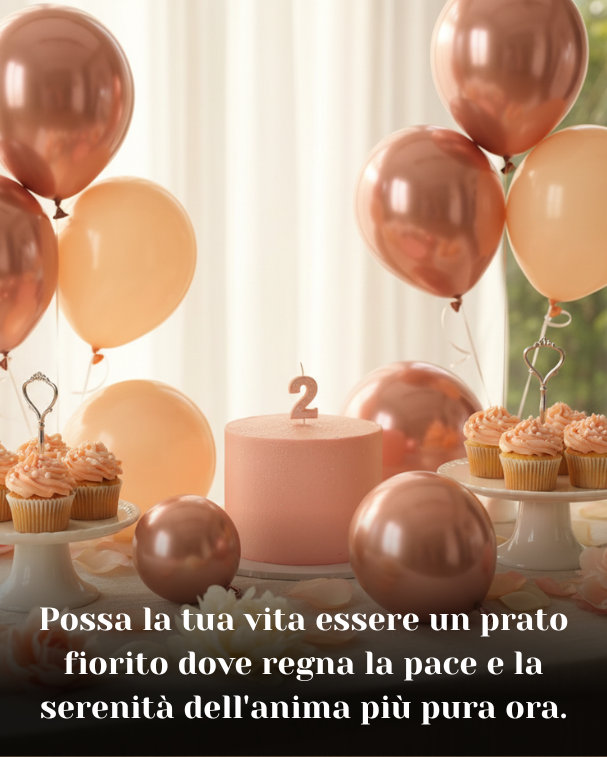 Possa la tua vita essere un prato fiorito dove regna la pace e la serenità dell'anima più pura ora