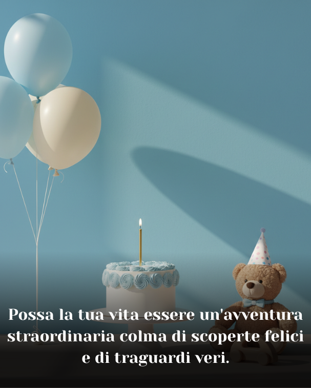 Possa la tua vita essere un'avventura straordinaria colma di scoperte felici e di traguardi veri