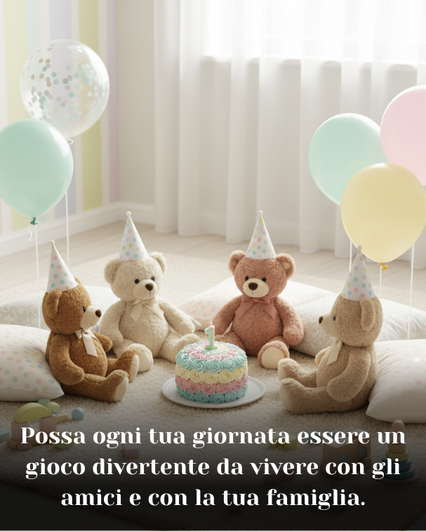Possa ogni tua giornata essere un gioco divertente da vivere con gli amici e con la tua famiglia