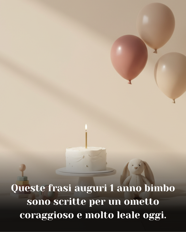 Queste frasi auguri 1 anno bimbo sono scritte per un ometto coraggioso e molto leale oggi
