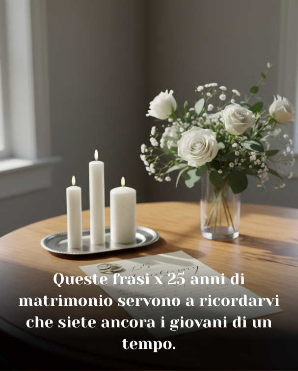 Queste frasi x 25 anni di matrimonio servono a ricordarvi che siete ancora i giovani di un tempo