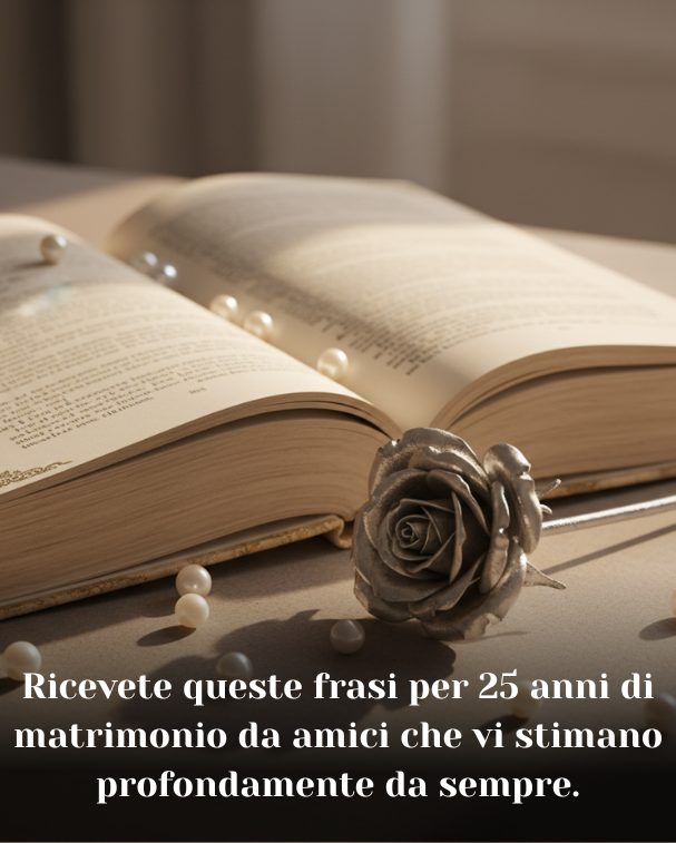 Ricevete queste frasi per 25 anni di matrimonio da amici che vi stimano profondamente da sempre