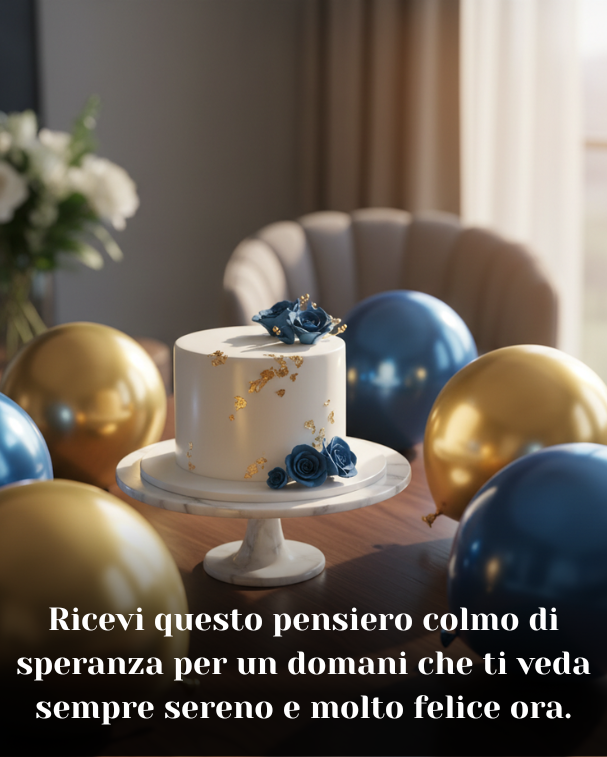 Ricevi questo pensiero colmo di speranza per un domani che ti veda sempre sereno e molto felice ora