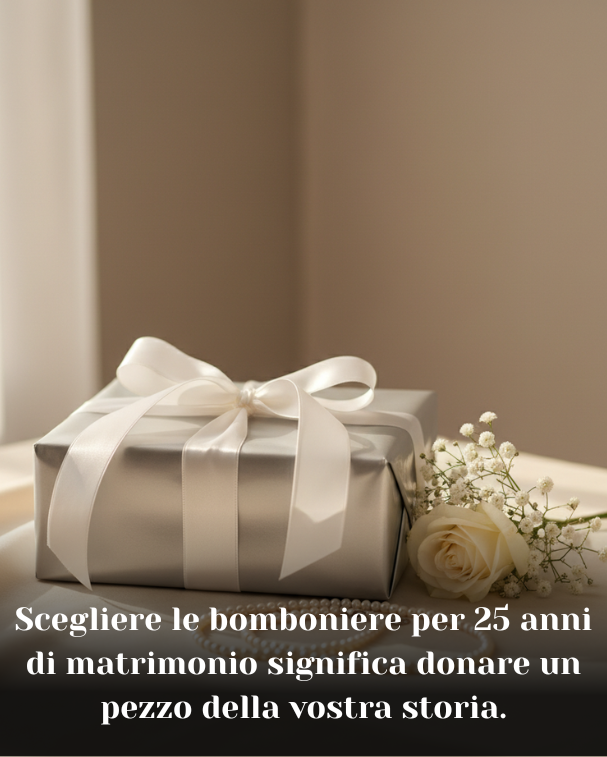 Scegliere le bomboniere per 25 anni di matrimonio significa donare un pezzo della vostra storia