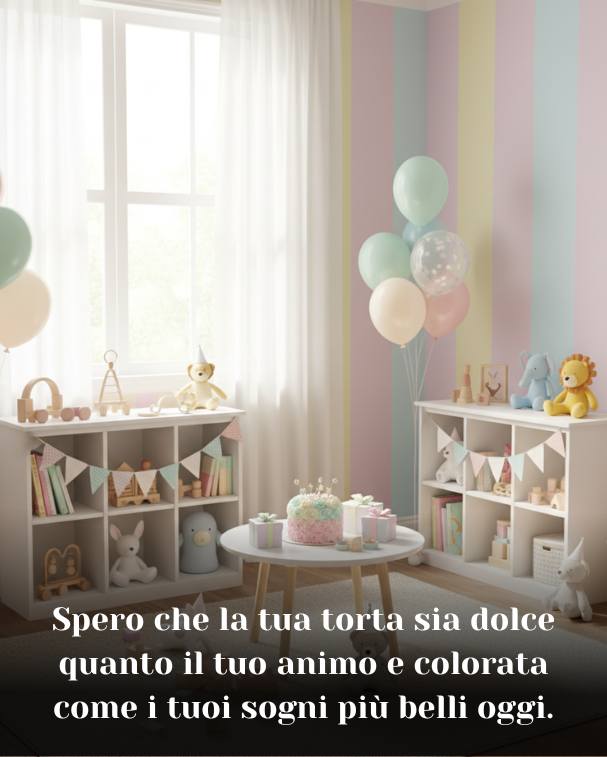 Spero che la tua torta sia dolce quanto il tuo animo e colorata come i tuoi sogni più belli oggi