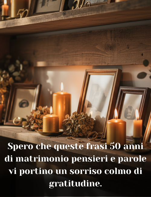 Spero che queste frasi 50 anni di matrimonio pensieri e parole vi portino un sorriso colmo di gratitudine