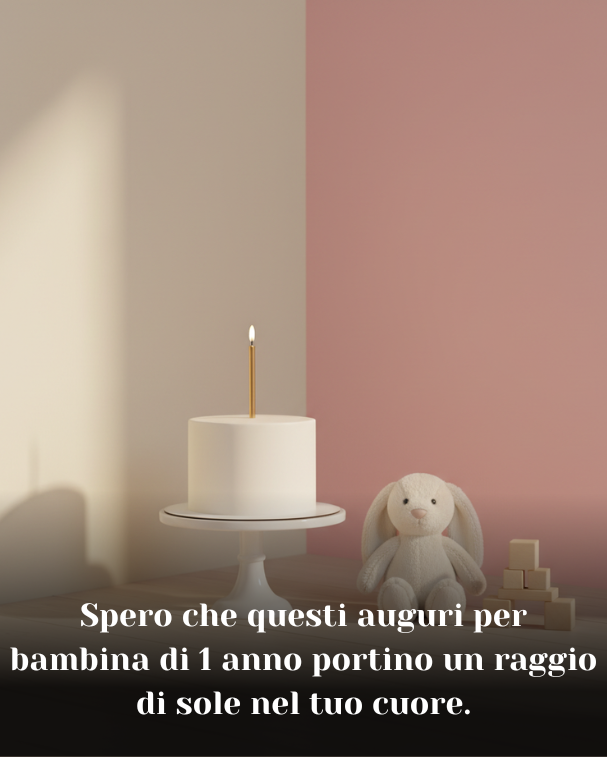 Spero che questi auguri per bambina di 1 anno portino un raggio di sole nel tuo cuore